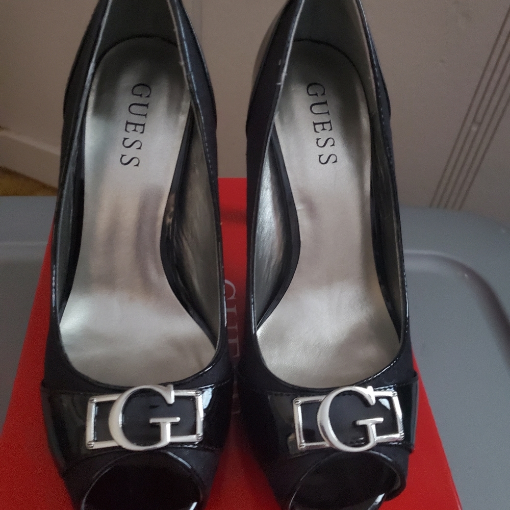 Guess peep toe high heels